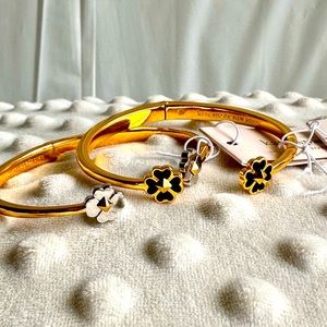Kate Spade Spades & Studs Enamel Hinge Cuff BRAND NEW